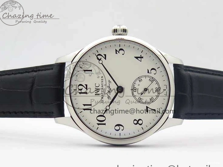 MIROTIME 0423 Durable Portuguese Fa Jones IW544202 SS GSF 1:1 Best Edition White Dial On Leather Strap 7229